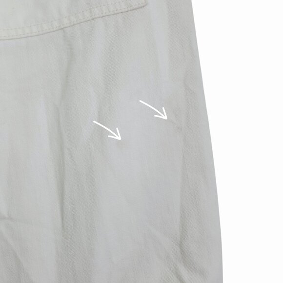 Nili Lotan Shon Jean Cream Denim Barrel Leg Tapered Crop Mid Rise Cotton Size 30 - Picture 11 of 15